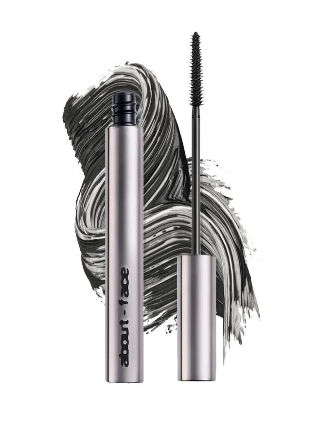 ABOUTFACE about-face Volumizing Mascara – Jet Black | Clean, Vegan, Cruelty-Free | Amplifies, Lengthens & Lifts Lashes | Smudge-Proof, Flake-Free Formula | 0.43 oz - Image 1